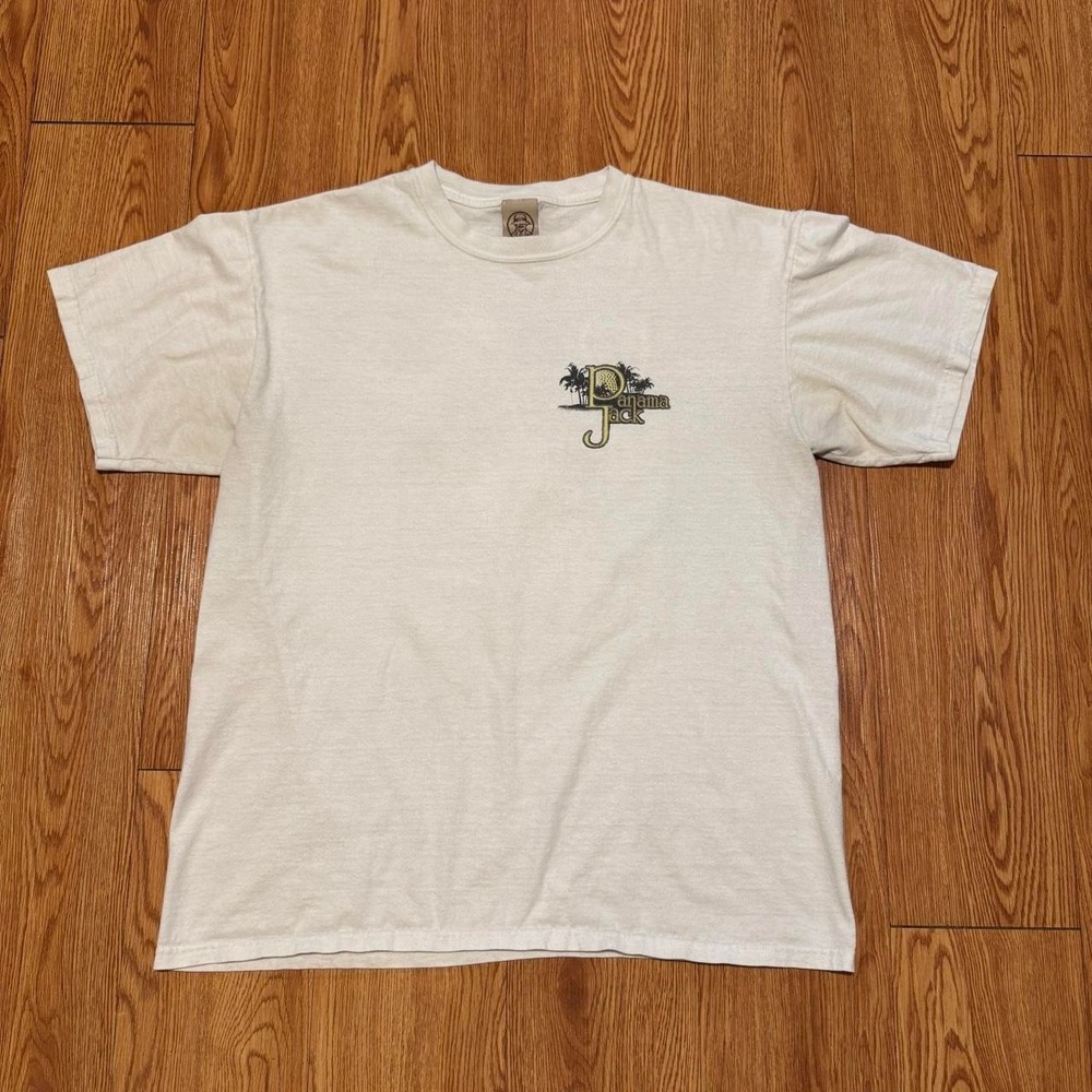 Panama Jack Men's Shirt Vintage 90s White Golf Surf Size Large